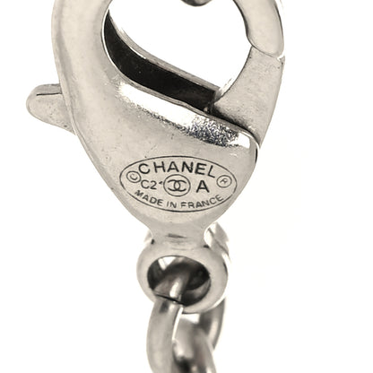 Chanel Crystal CC Necklace Silver 5 of 5