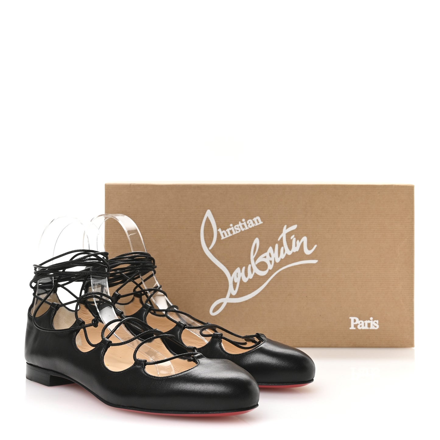 Shiny Nappa Mary Scott Flats 37 Black