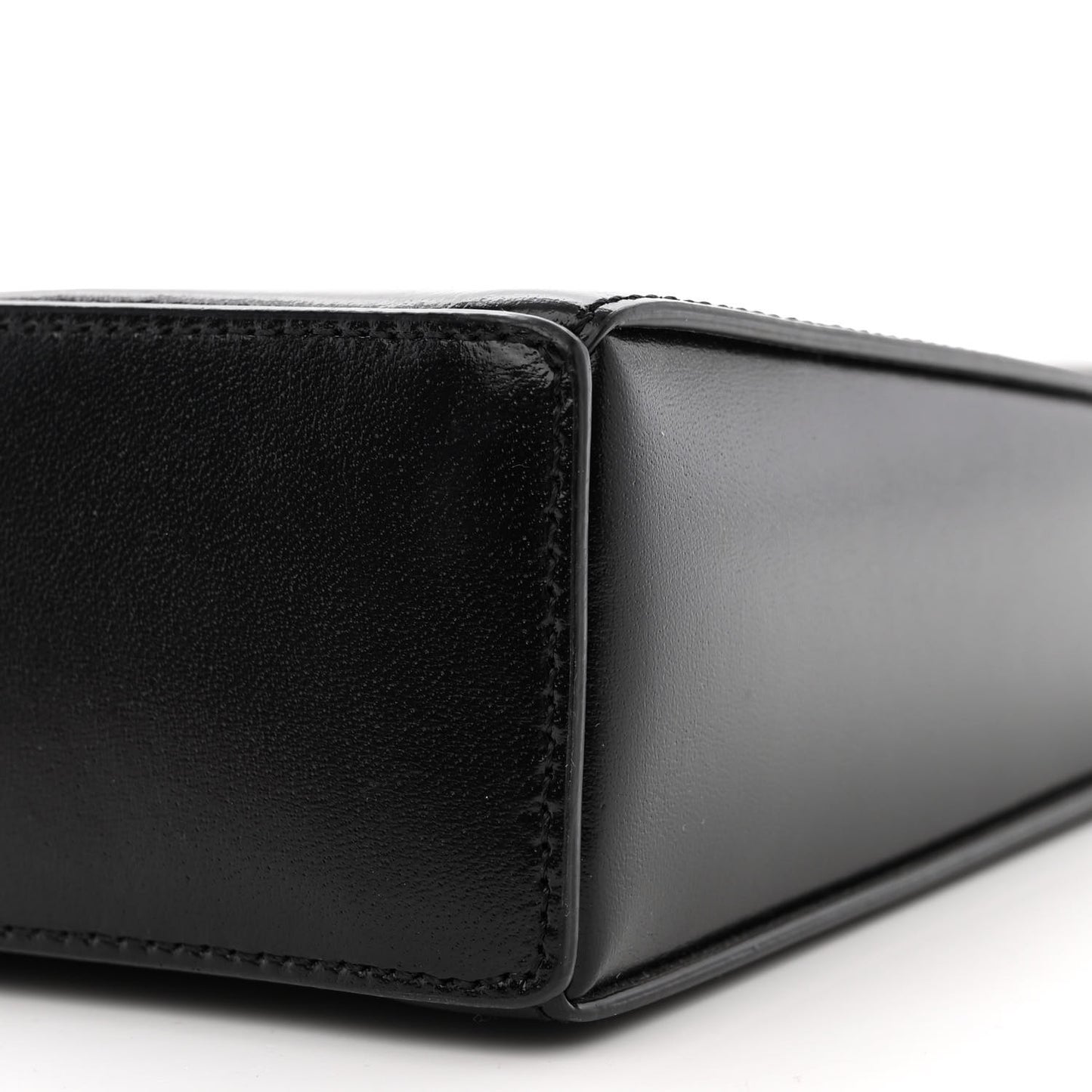 Box Calfskin Mini Cut Out Shoulder Bag Black