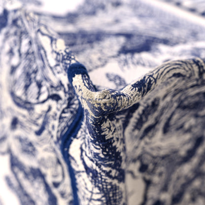 Christian Dior Canvas Embroidered Large Dioriviera Toile De Jouy Book Tote Blue 9 of 16