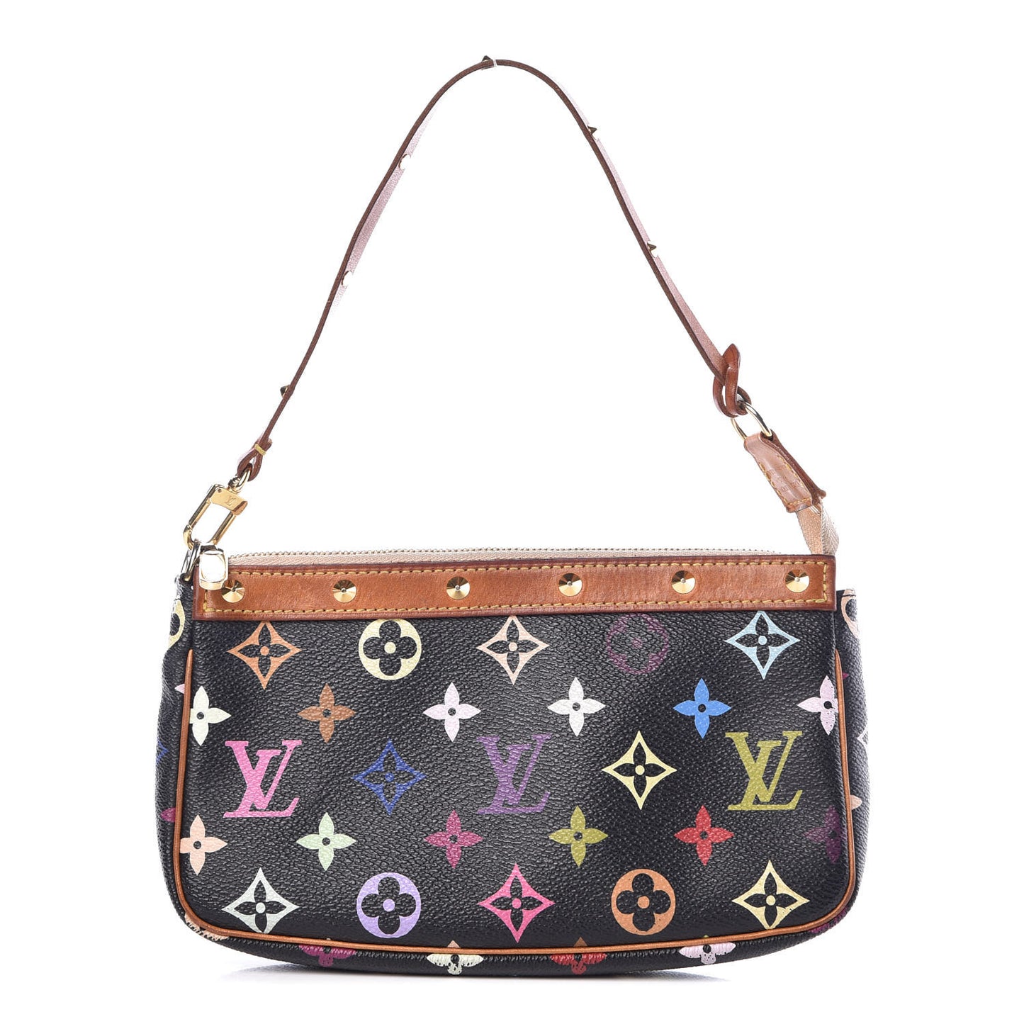 Monogram Multicolor Pochette Accessories Black