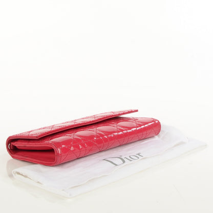 Christian Dior Patent Cannage Rendez-vous Chain Wallet Pink 4 of 8