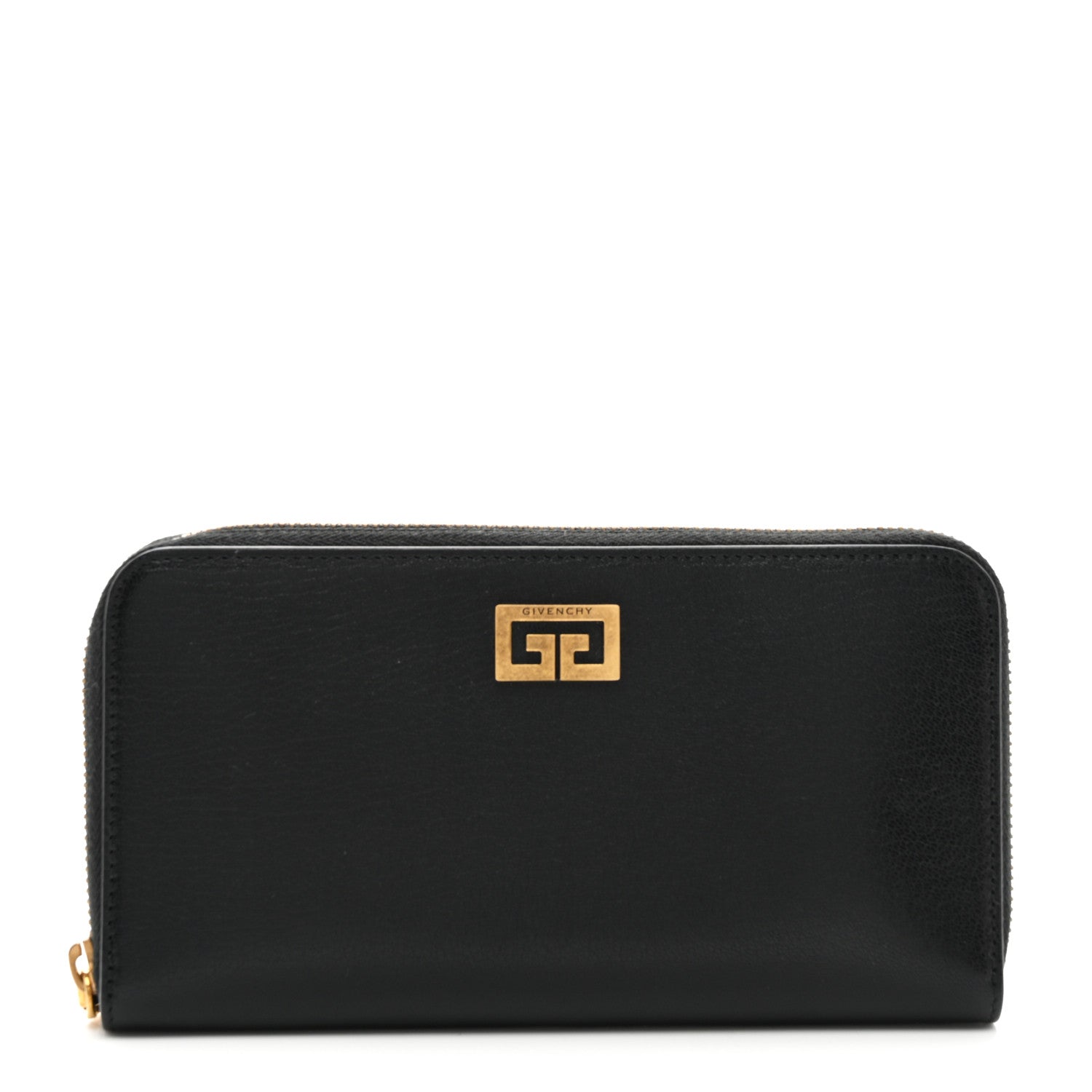 Givenchy Sugar Goatskin GV3 Zip Around Wallet Black 1 of 8
