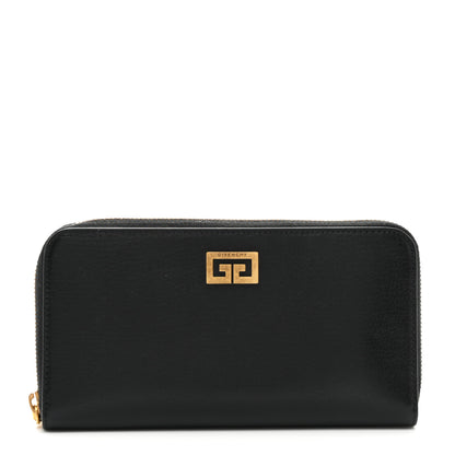Givenchy Sugar Goatskin GV3 Zip Around Wallet Black 1 of 8