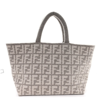 Fendi Cashmere Knit FF Large Shopper Tote Tortora 1 of 10