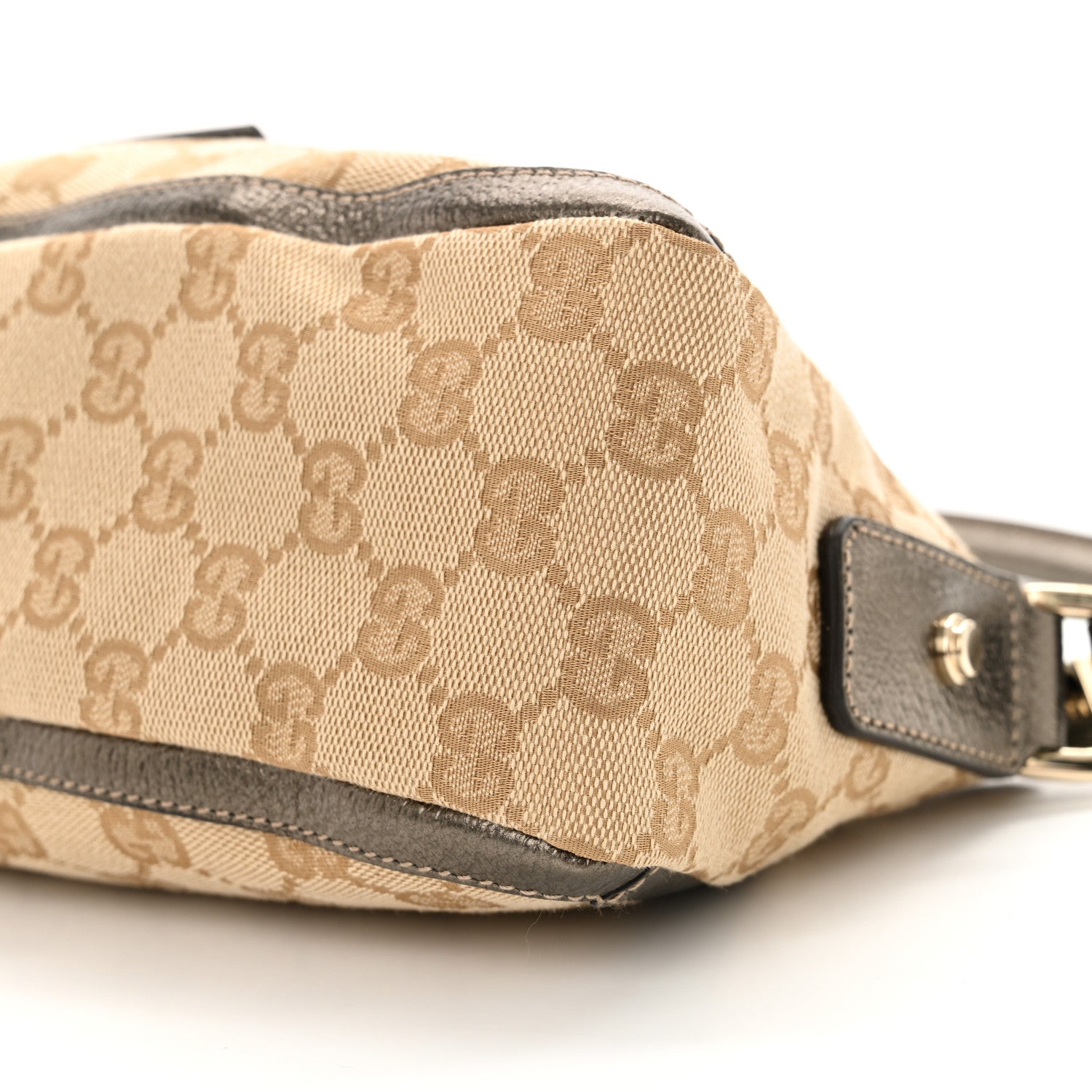 Gucci Monogram D Ring Abbey Pochette Pewter 10 of 11