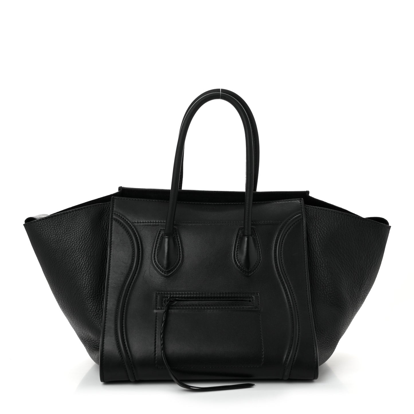 Supple Calfskin Medium Phantom Luggage Black