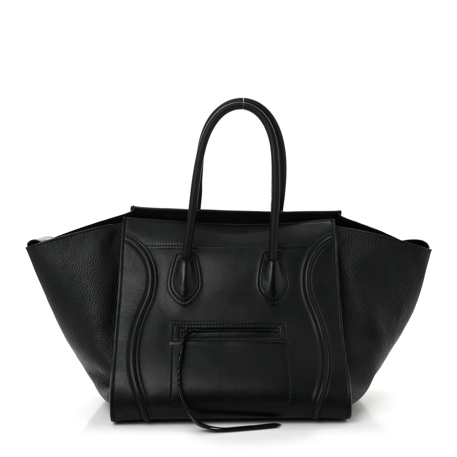 Celine Supple Calfskin Medium Phantom Luggage Black 1 of 14
