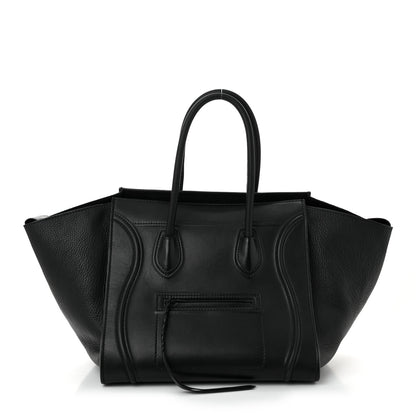 Celine Supple Calfskin Medium Phantom Luggage Black 1 of 14