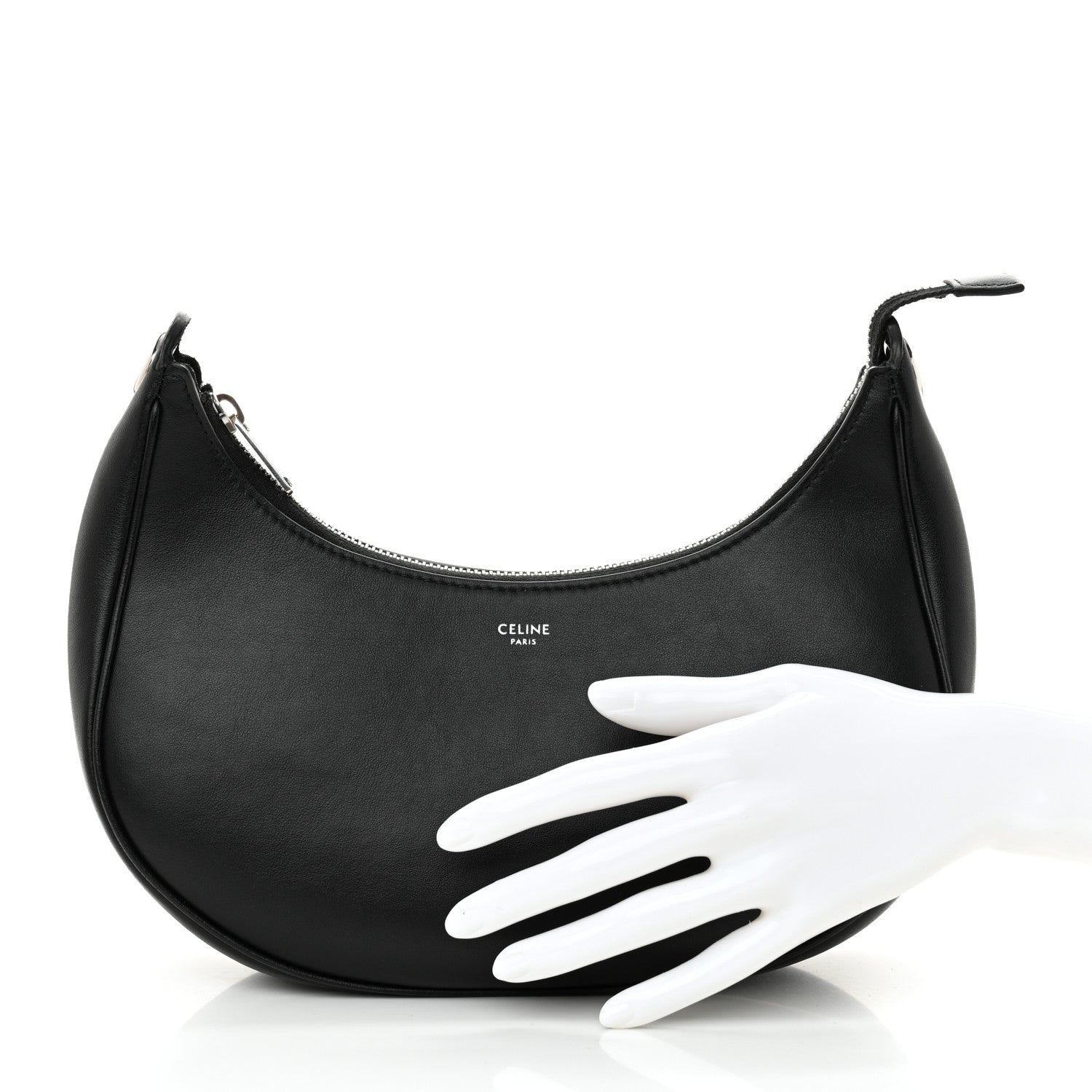 Celine Smooth Calfskin Chain Strap Ava Shoulder Bag Black 2 of 11