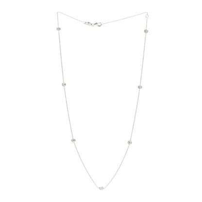 Roberto Coin 18K White Gold Diamond .35ctw Diamonds By The Inch Seven Station Necklace 3 of 4