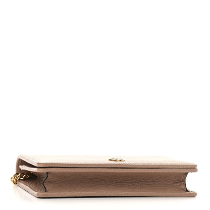 Gucci Calfskin Mini GG Marmont Chain Wallet Porcelain Rose 3 of 10