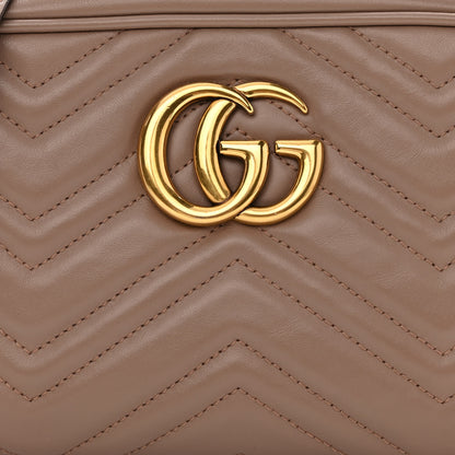 Gucci Calfskin Matelasse Small GG Marmont Chain Shoulder Bag Porcelain Rose 8 of 11