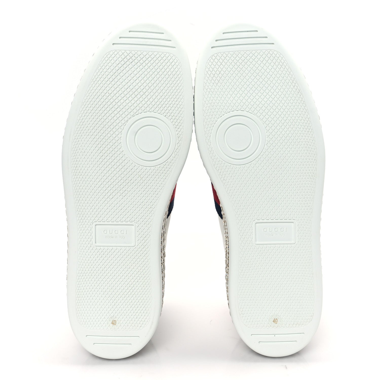 Gucci Calfskin Crystal Web Bee Embroidered Womens Ace Platform Sneakers 40 White 5 of 9