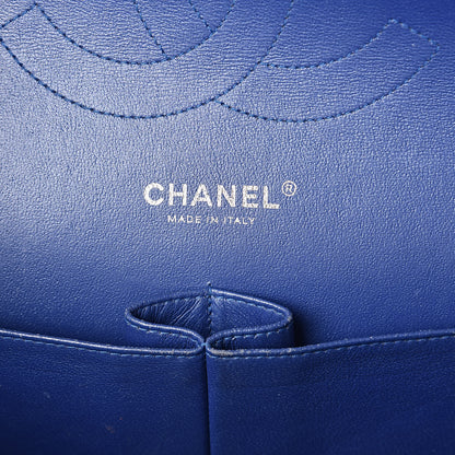 Chanel Patent Quilted Jumbo Double Flap Blue 6 of 13
