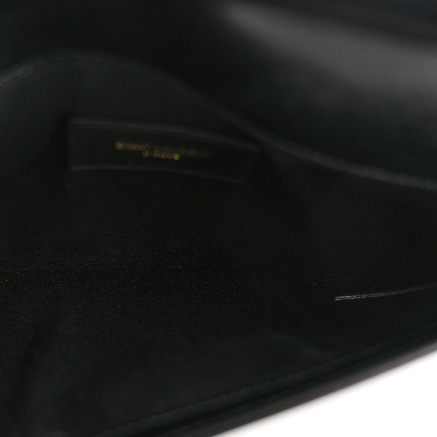 Smooth Shiny Calfskin Uptown Pouch Black