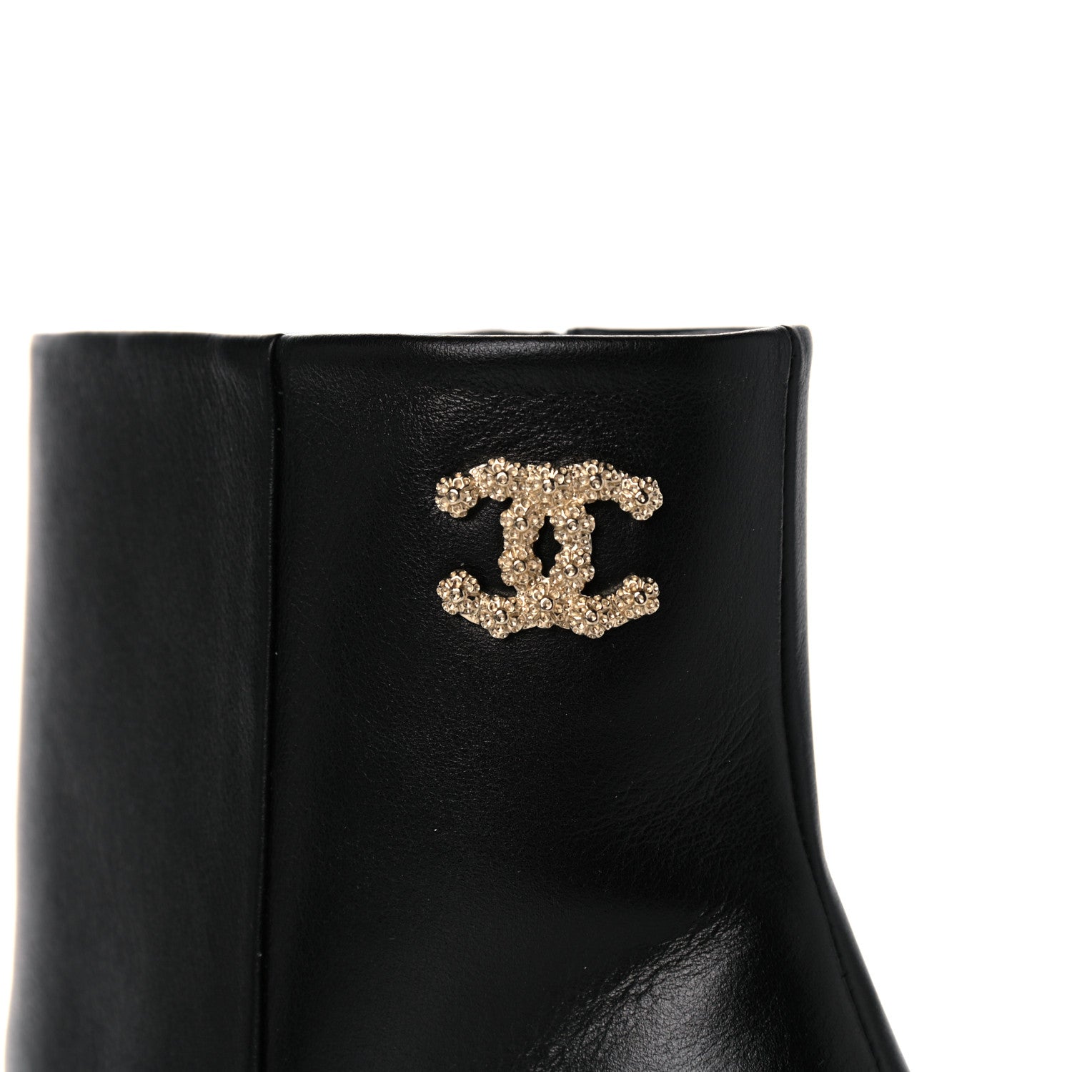 Chanel Calfskin CC Ankle Boots 41 Black 13 of 15