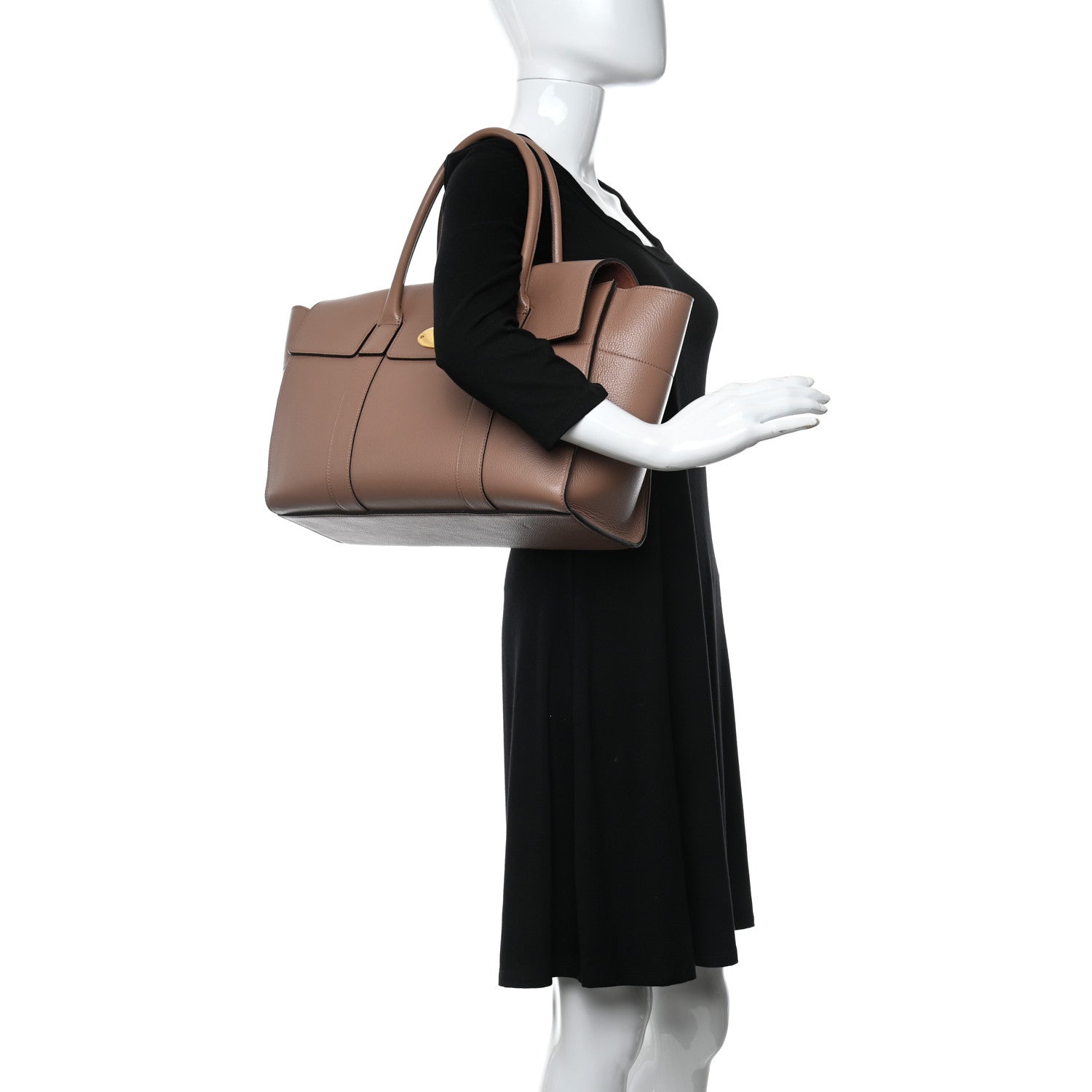 Mulberry Natural Grain Calfskin New Bayswater Dark Blush 2 of 9