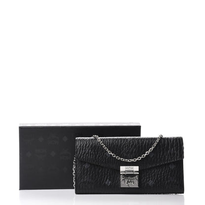 MCM Visetos Large Patricia Wallet On Chain Black 10 of 10