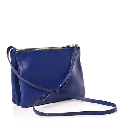Celine Lambskin Large Trio Crossbody Bag Indigo 3 of 14