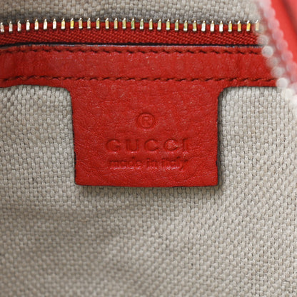 Gucci Pebbled Calfskin Medium Soho Chain Hobo Red 8 of 11