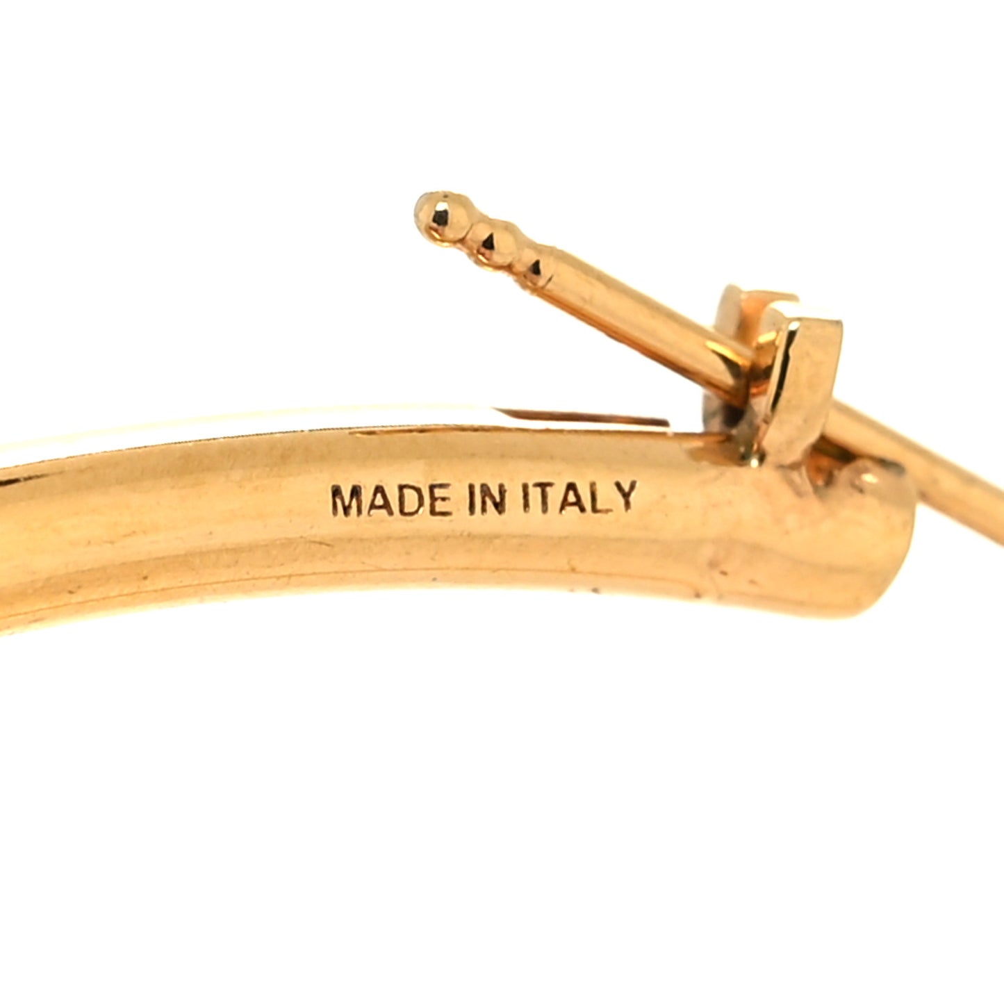 Metal Crystal Large F is Fendi Hoop Earrings Yellow Gold