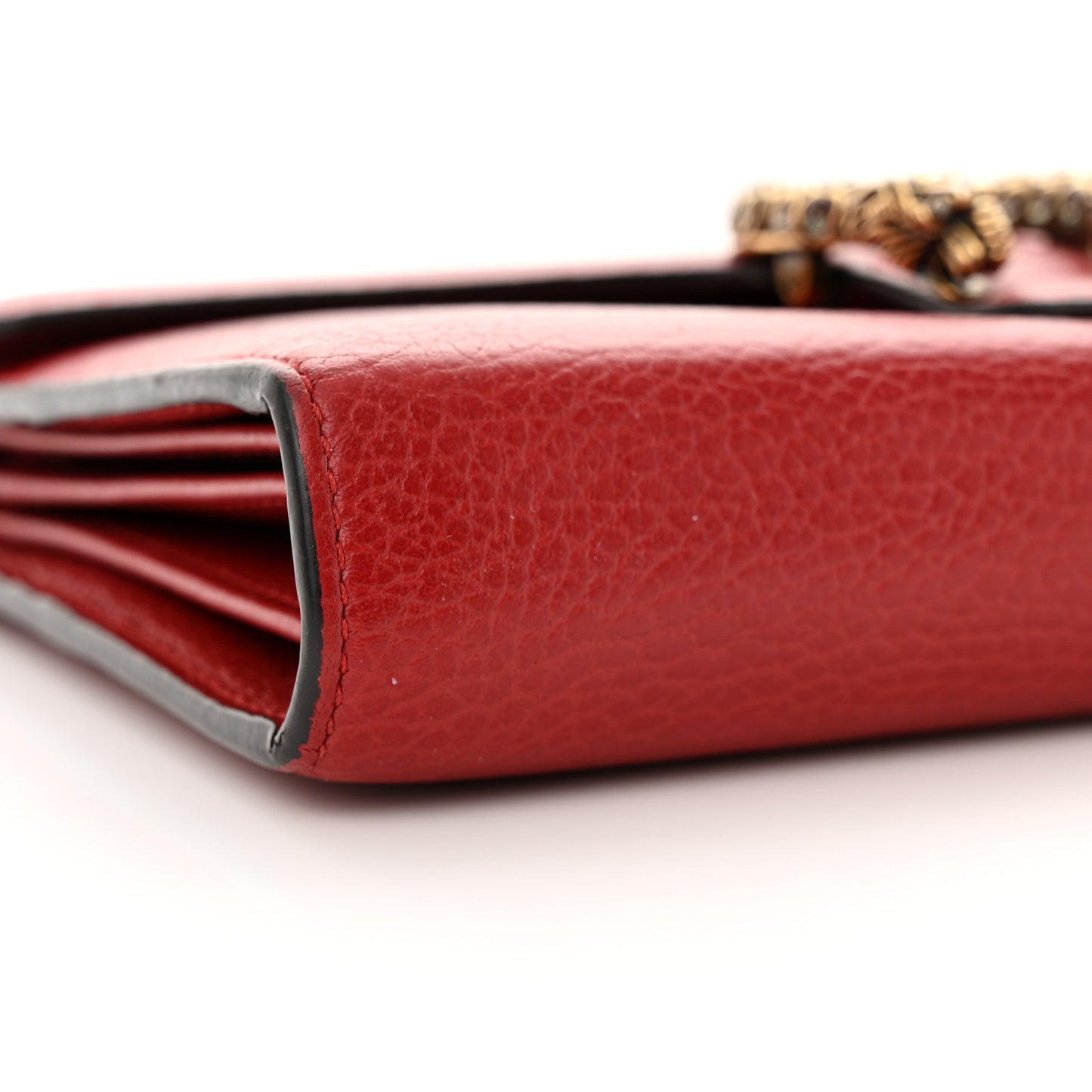 Calfskin Mini Dionysus Chain Wallet Hibiscus Red