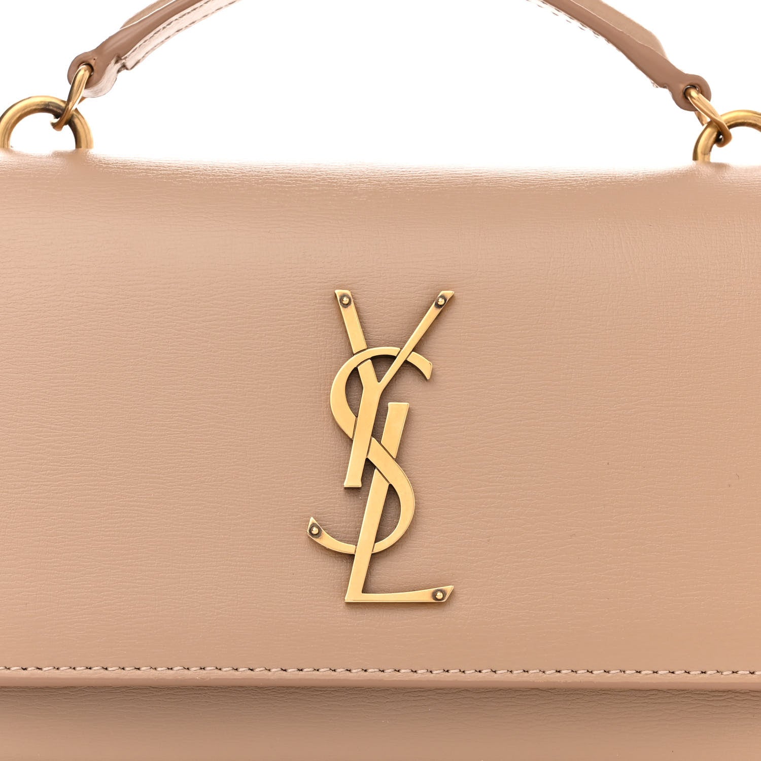 Saint Laurent Calfskin Monogram Sunset Chain Wallet Nude Powder 8 of 10