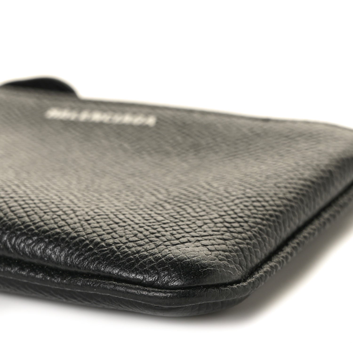 Balenciaga Grained Calfskin Coin Card Holder Black 8 of 9