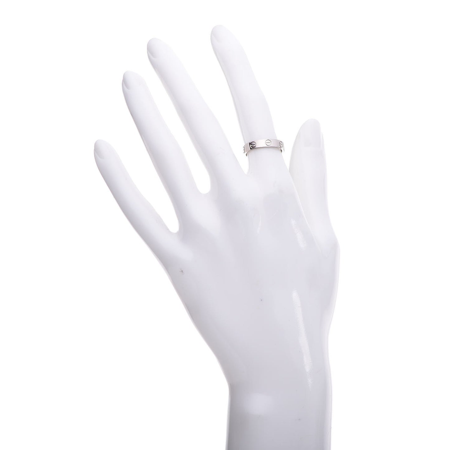 18K White Gold 3.5mm LOVE Wedding Band Ring 49 4.75