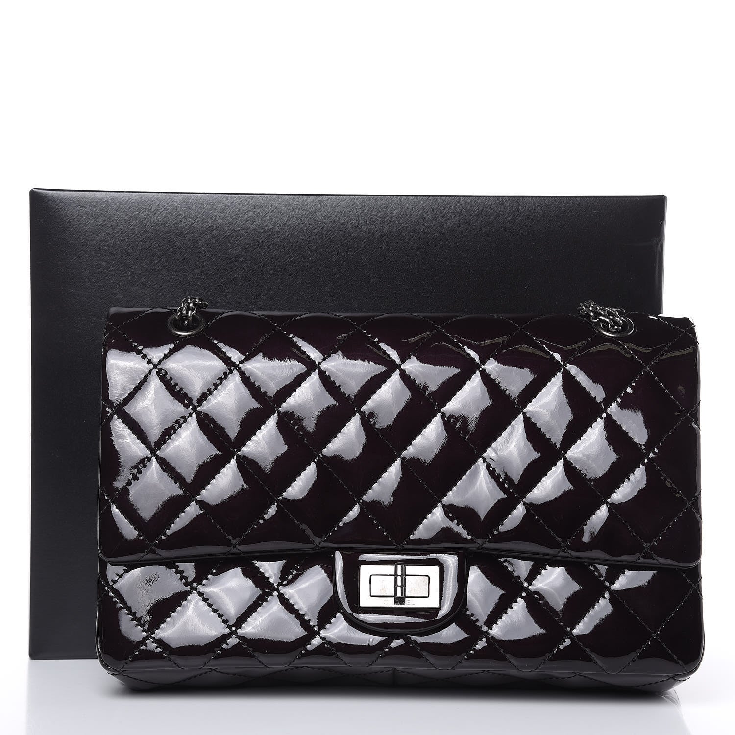 Chanel Patent Quilted 2.55 Reissue 227 Flap Black 10 of 13