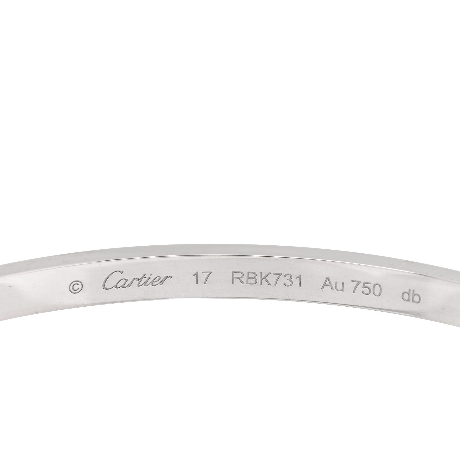 Cartier 18K White Gold Small LOVE Bracelet 17 4 of 5