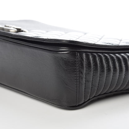 Chanel Glazed Calfskin Quilted Medium Coco Boy Flap Black 14 of 14