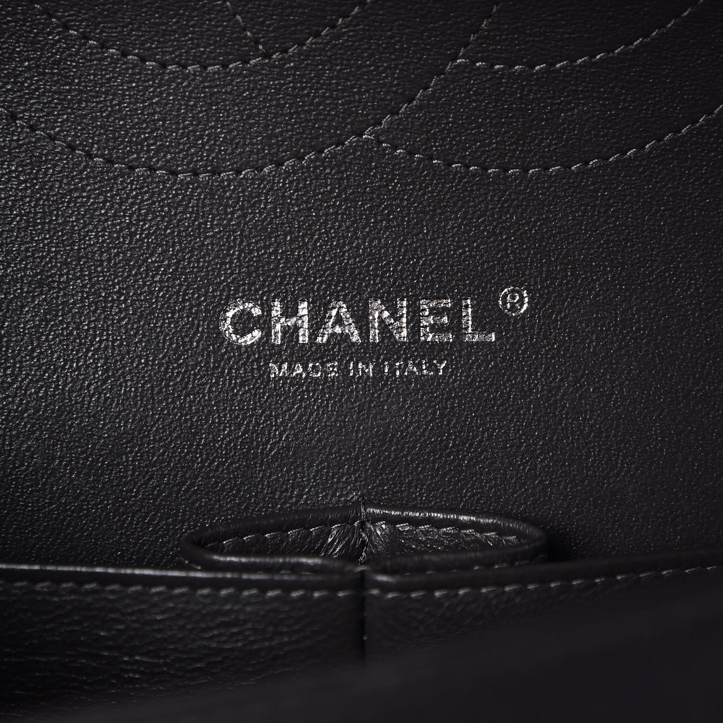Lambskin Quilted Jumbo Double Flap Dark Grey