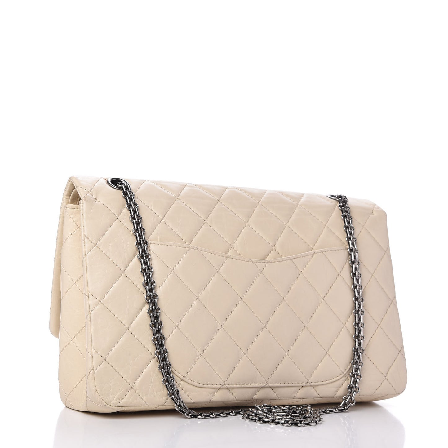 Aged Calfskin Quilted 2.55 Reissue 227 Flap Beige
