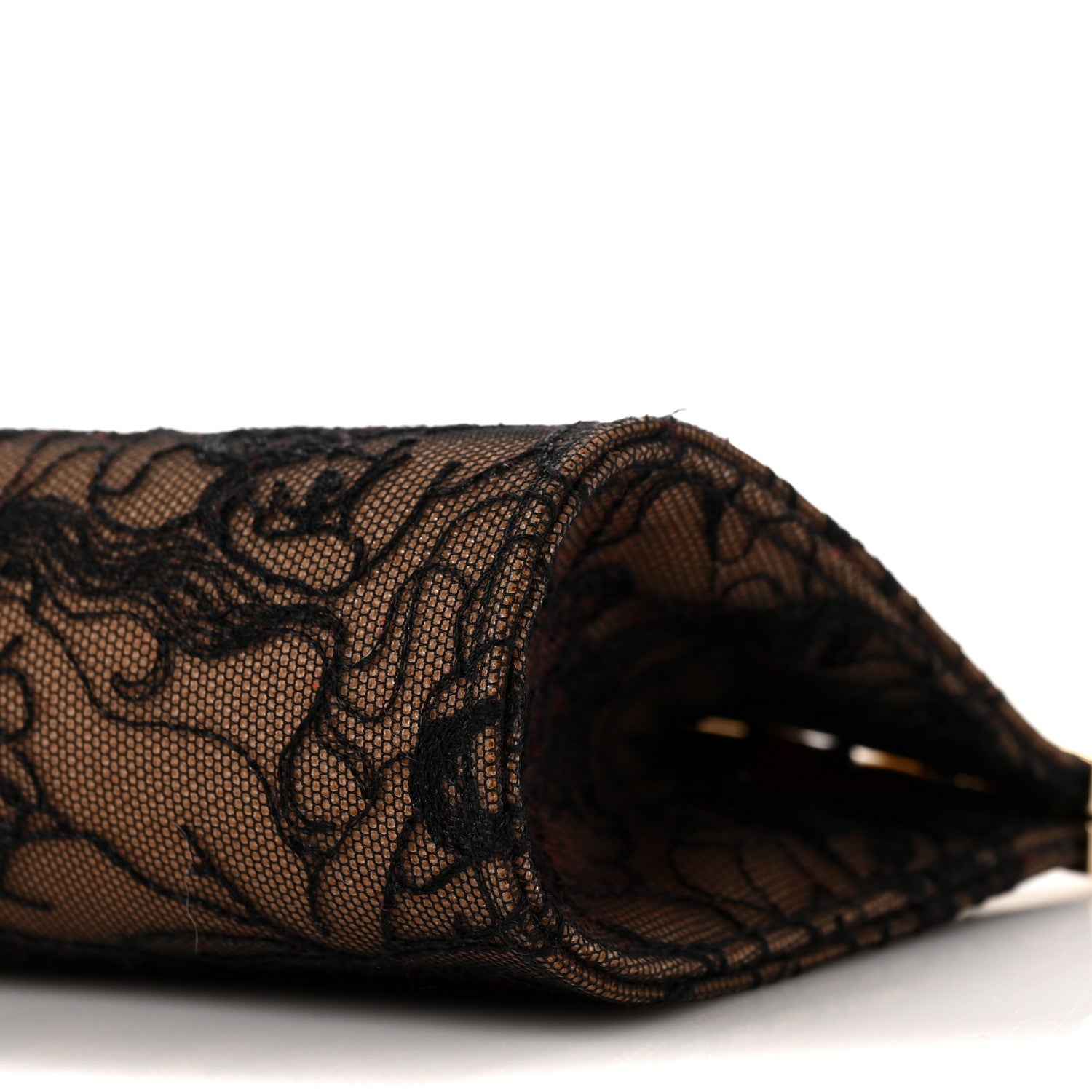 Christian Louboutin Dentelle Touze Palmette Clutch Black 7 of 7