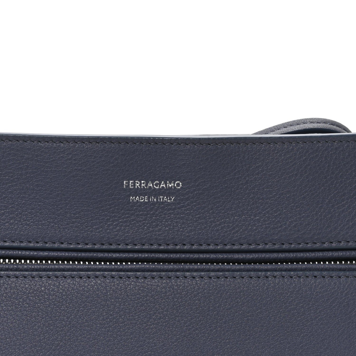 Salvatore Ferragamo Hammered Calfskin Star Pouch Crossbody Bag Graphite 7 of 9