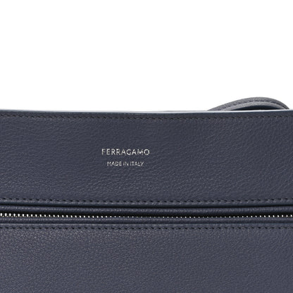 Salvatore Ferragamo Hammered Calfskin Star Pouch Crossbody Bag Graphite 7 of 9