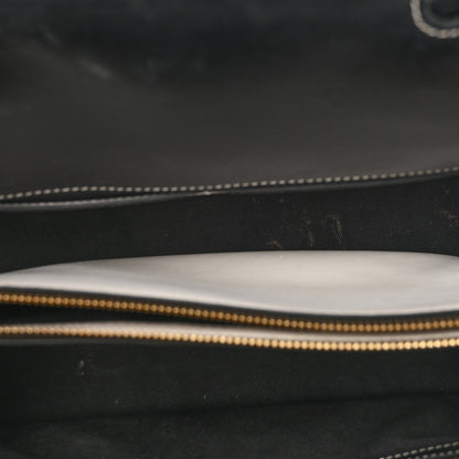 Burberry Calfskin Small Two Handle Title Bag Black 6 of 9