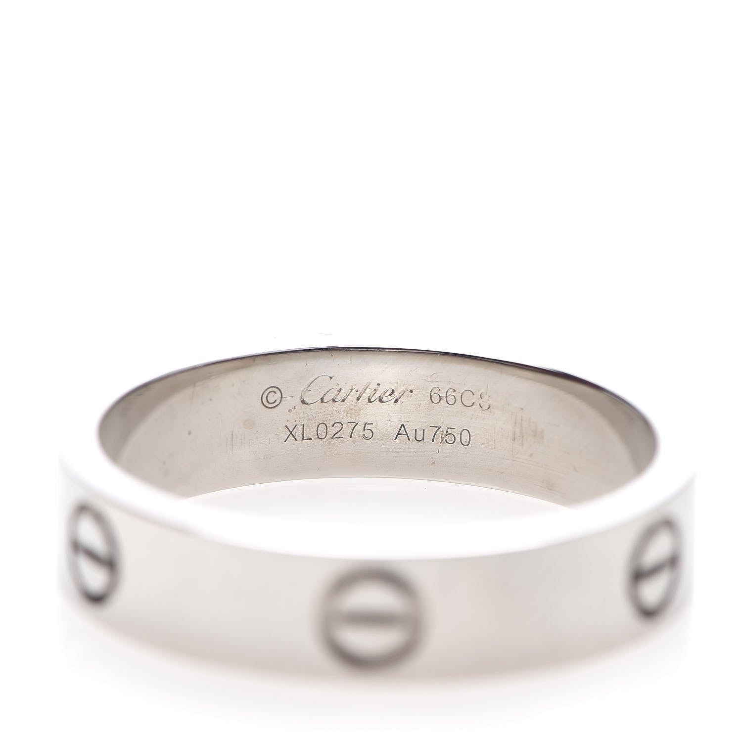 Cartier 18K White Gold 5.5mm LOVE Ring 66 11.5 4 of 5