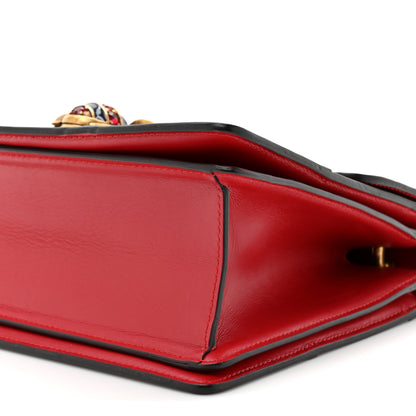 Gucci Calfskin Sylvie Web Small Queen Margaret Top Handle Bag Blue Agata Hibiscus Red Mystic White Sugar Pink 9 of 12