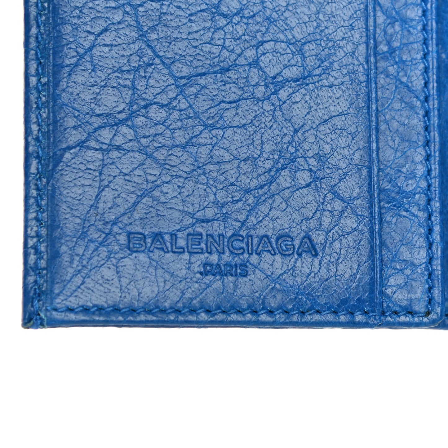 Agneau Giant 12 Gold Hardware Card Case Blue