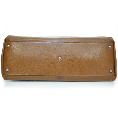 Fendi Goatskin Zucca Large Peekaboo Iconic Satchel Brown 5 of 10