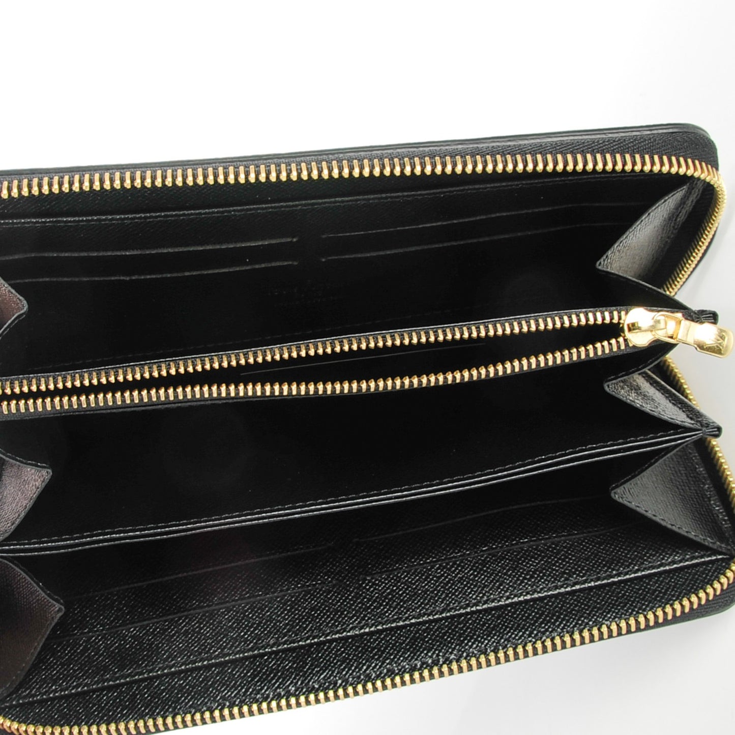 Calfskin Colored Monogram Zippy Wallet Blue Black
