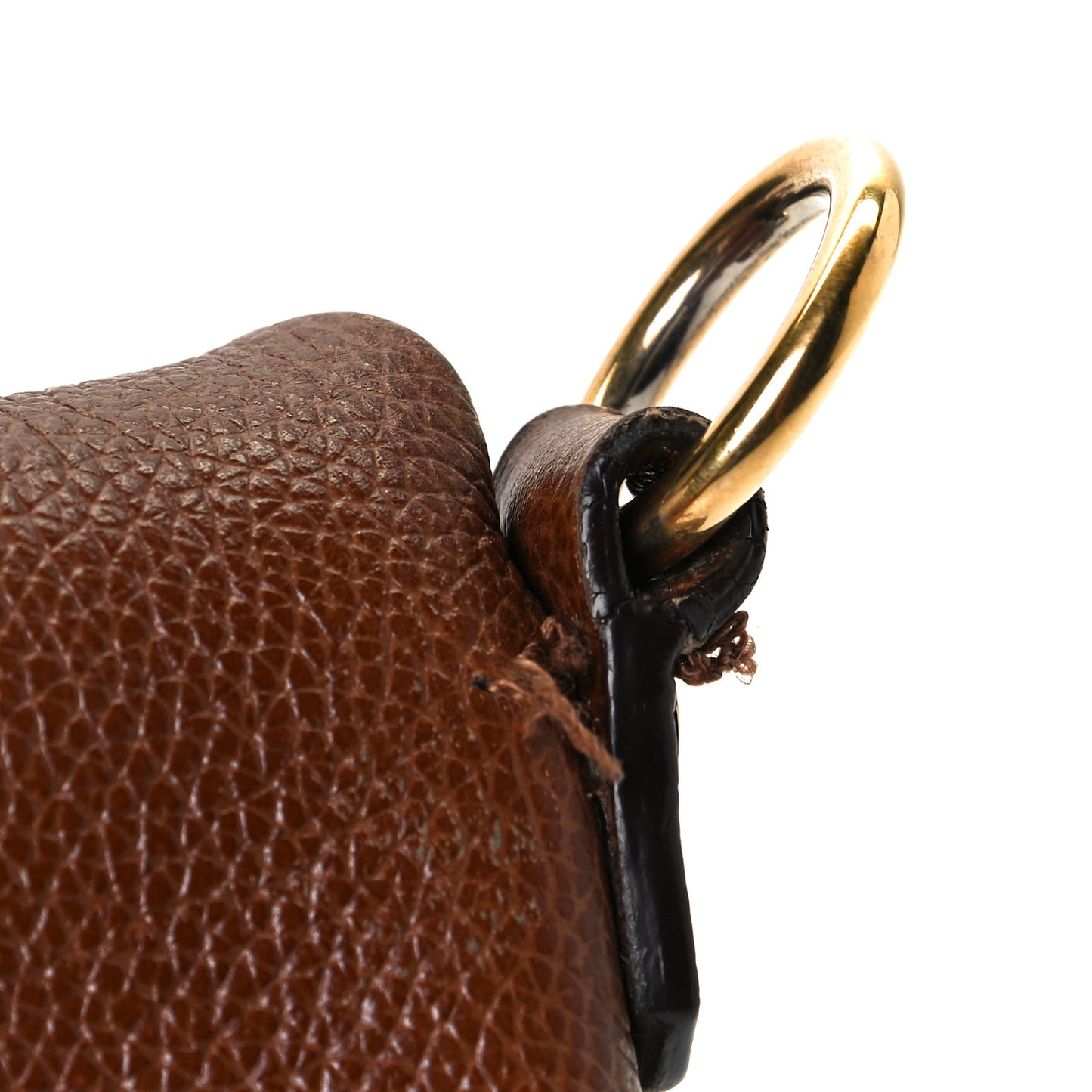 Pebbled Calfskin Mini Jennifer Crossbody Bag Caramel