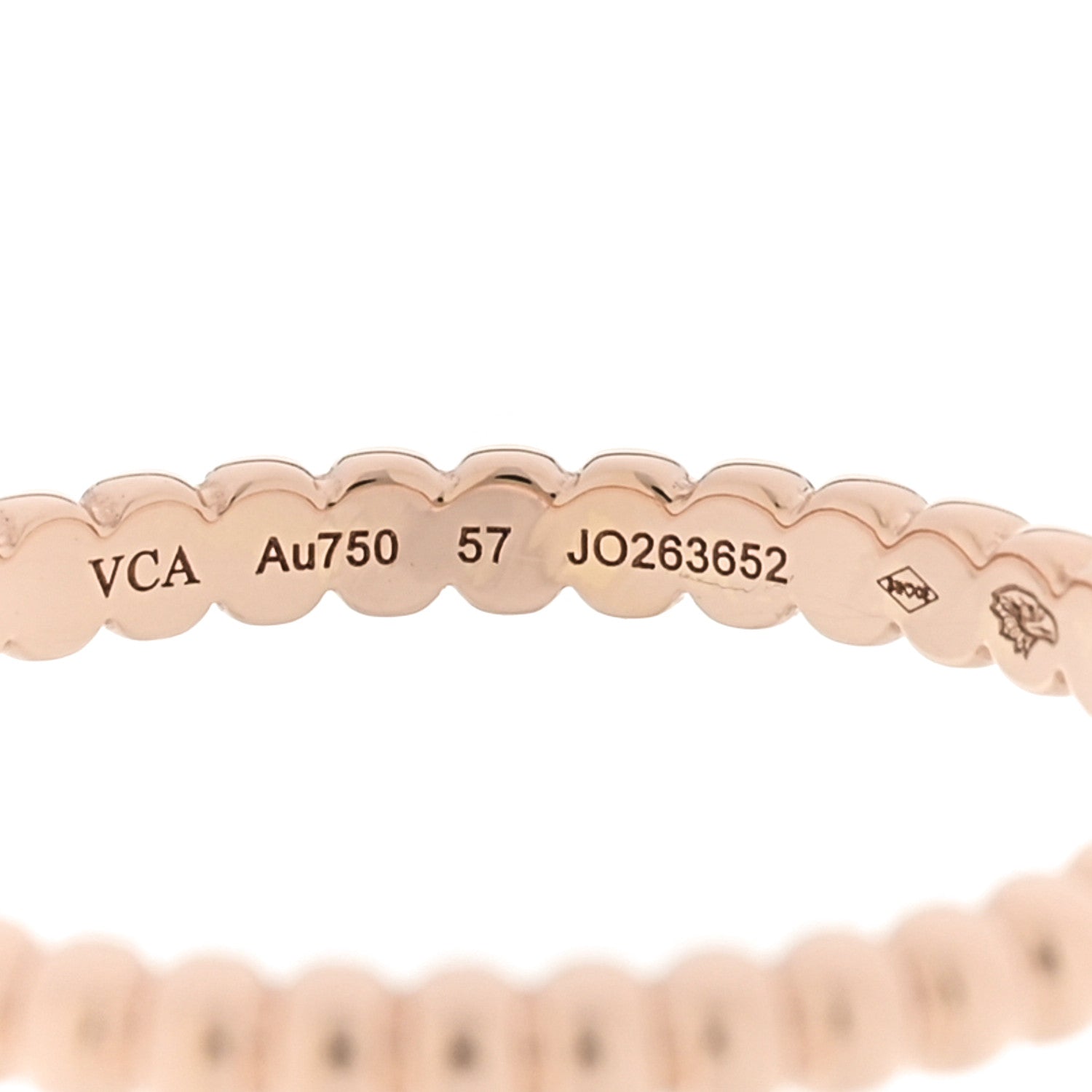 Van Cleef & Arpels 18K Rose Gold Small Perlee Ring 57 8 4 of 5