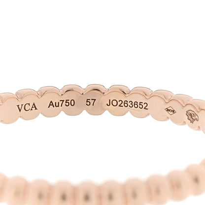Van Cleef & Arpels 18K Rose Gold Small Perlee Ring 57 8 4 of 5