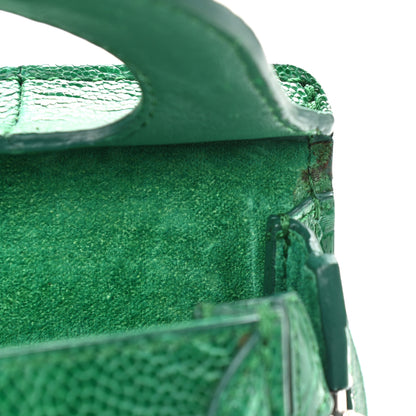 Alexander McQueen Calfskin Crocodile Embossed Mini Heroine Bag Green 13 of 17