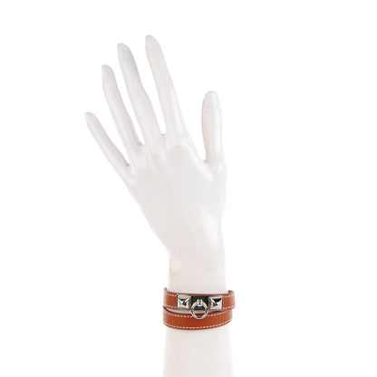 Hermes Barenia Rivale Double Tour XS Bracelet Fauve 2 of 8