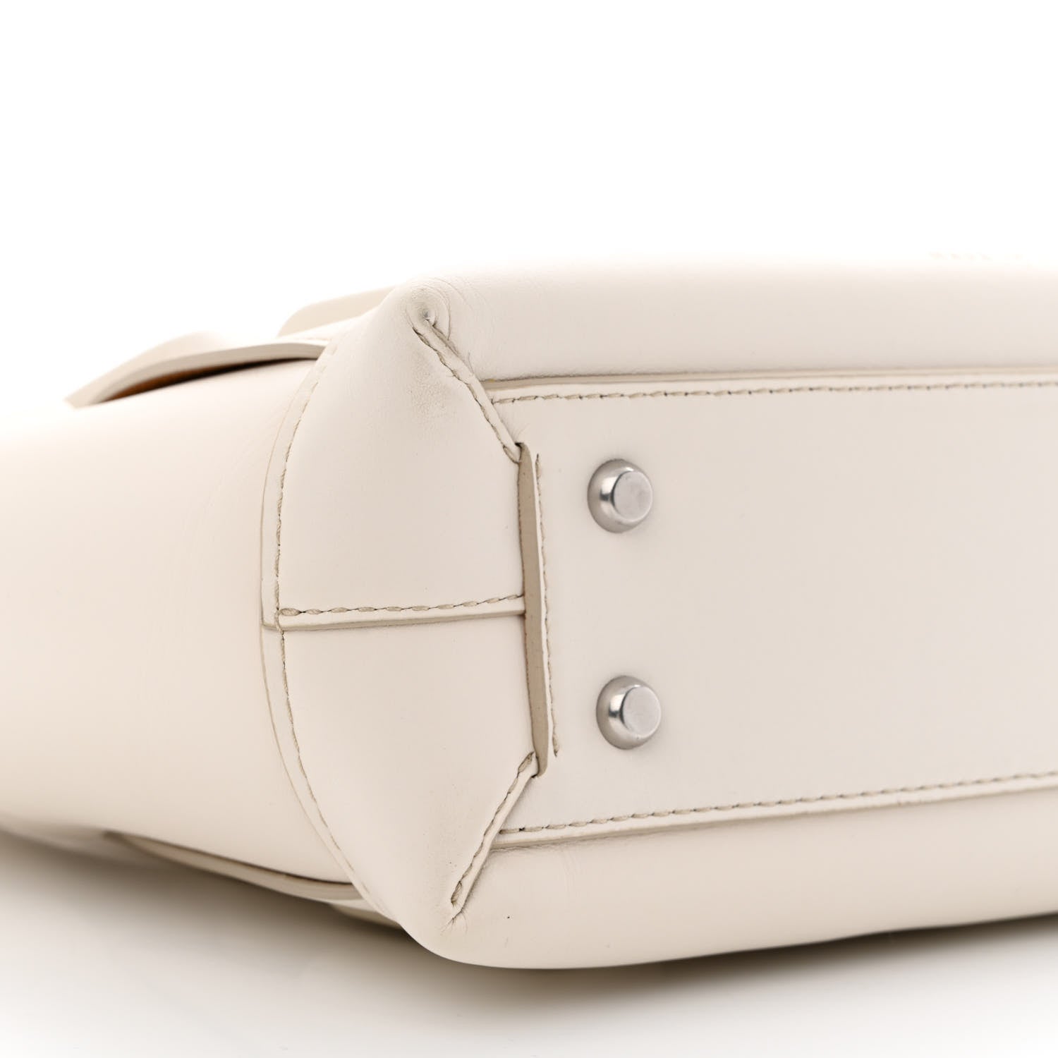 Bottega Veneta French Calfskin Maxi Intrecciato Small Arco Bianco 9 of 11